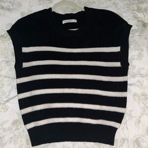 Black and White Striped Sweater